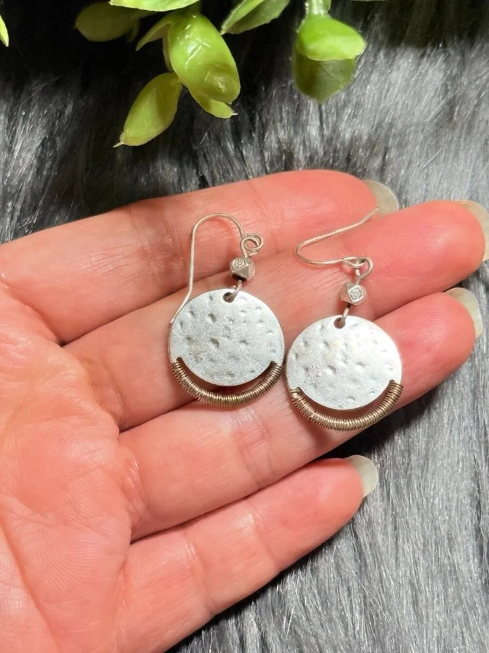 Silvertone‎ Wrapped Earrings